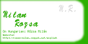 milan rozsa business card